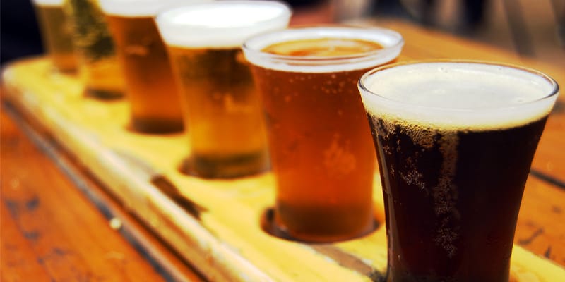 varie tipologie di birra chiara e scura