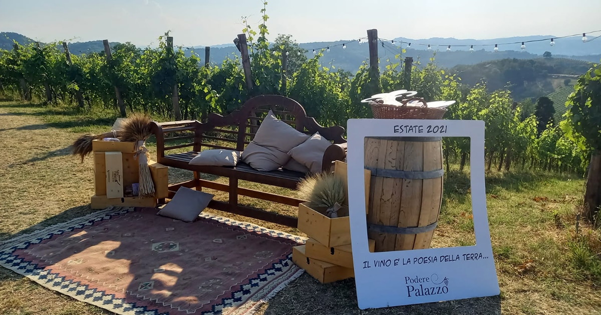 evento di arte e vino in vigna Podere Palazzo